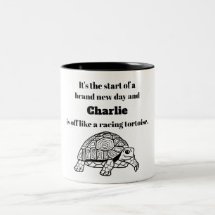 Start eines ganz neuen Tages - Schildkröte - Ihr N Zweifarbige Tasse