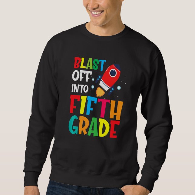 Start in den ersten 5. Schultag Sweatshirt (Vorderseite)
