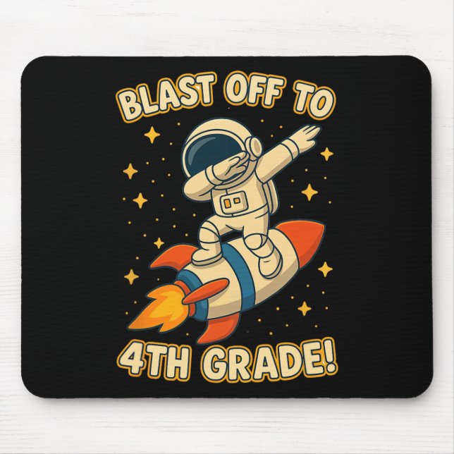 Start in die 4. Klasse Rakete Dab Weltraum Coole S Mousepad (Vorne)