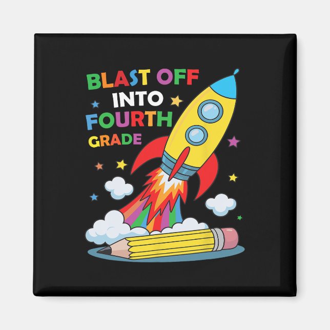 Start in die vierte Klasse Erster Schultag  Magnet (Vorne)