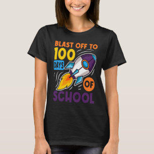 Start ins All: 100 Tage Schule Weltraumreise T-Shirt