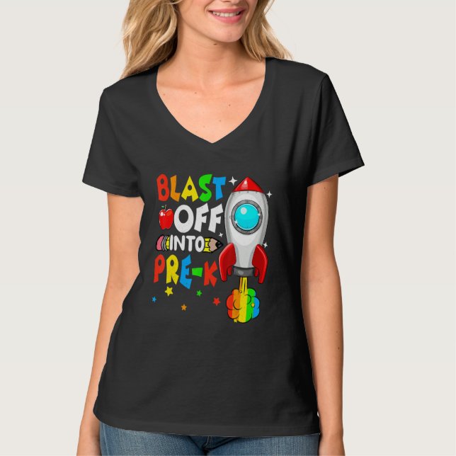 Start ins Vor-K-Programm zurück in die Schule Erst T-Shirt (Vorderseite)
