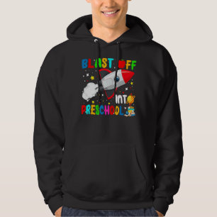 Start ins Vorschul-Raketen-Außenwelt-Back T Hoodie