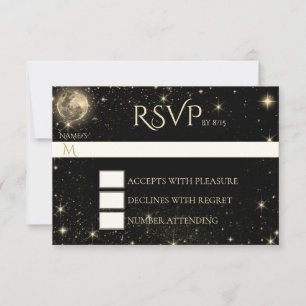 Start Night mit Moon Gold RSVP Card