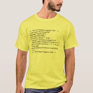 <!-- Start of HubSpot Logging Code  --><script… T-Shirt