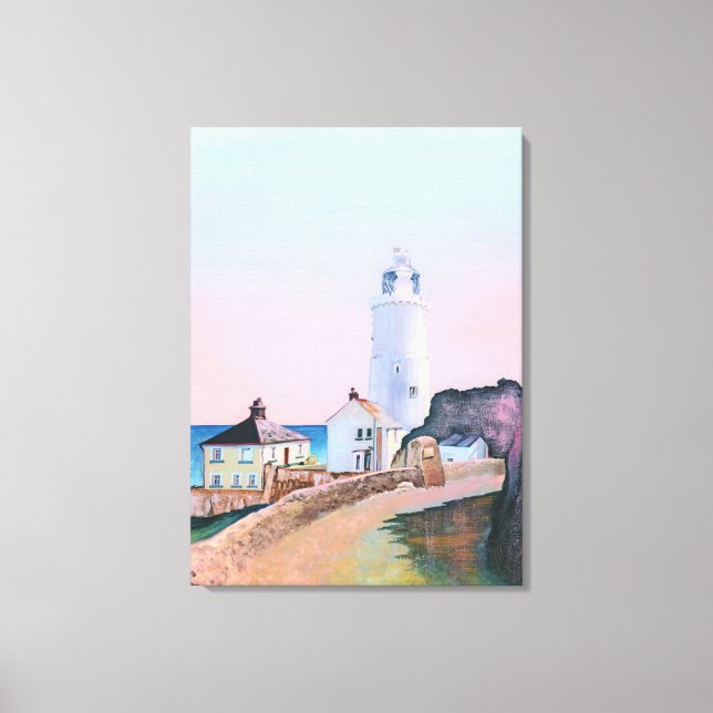 'Start Point Lighthouse' von Gordon Ashton. Leinwanddruck (Vorderseite)