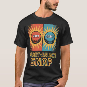 Start Select Snap Pop Culture Retro Videospiel T-Shirt