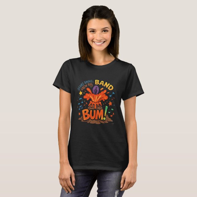 Start Small Grow Big Band Vulkan T-Shirt (Vorne ganz)