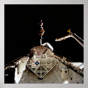 Start von LAGEOS II von Shuttle Columbia (STS-52) Poster