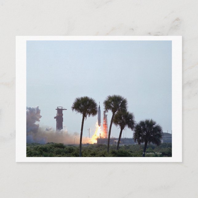 Start von Mercury Atlas 9 Raketenfotos Postkarte (Vorderseite)