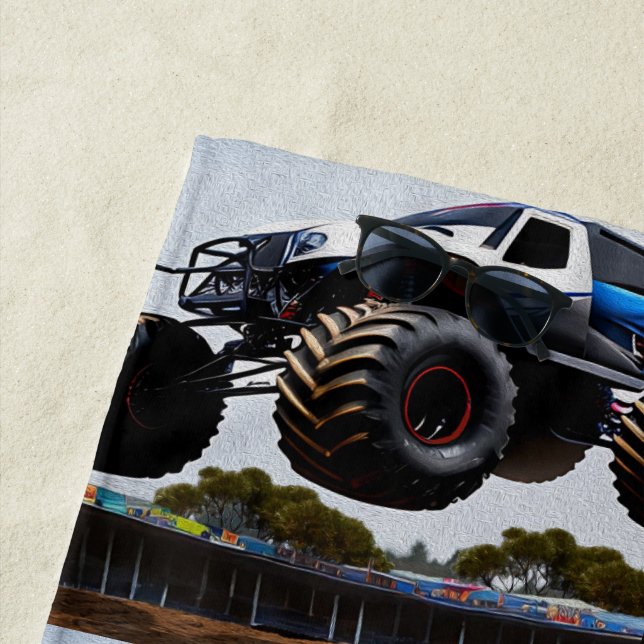 Start von Monster Truck, Strandtuch (Beispiel)