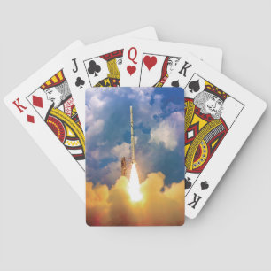 Start von NASA-Scout-Raketen Spielkarten