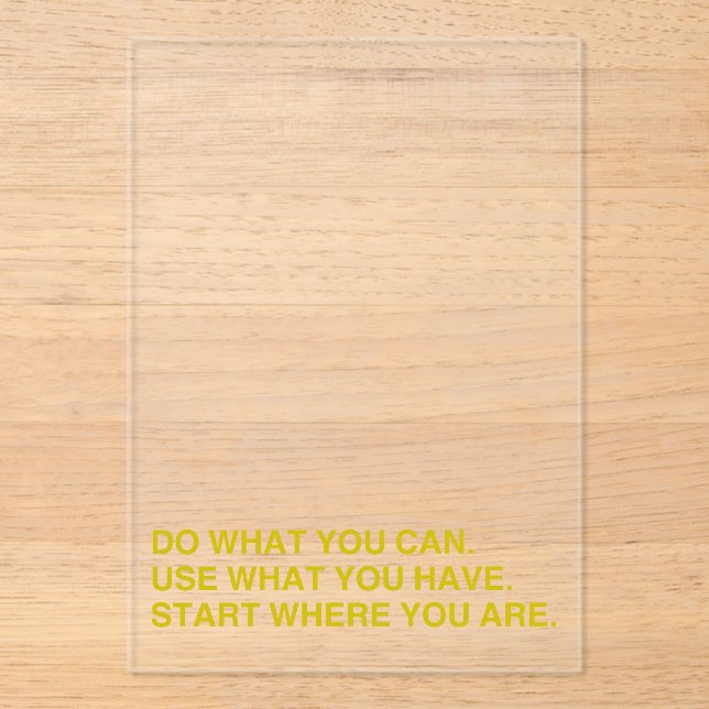 Start Where You Are Acryleinladungen (Vorderseite)