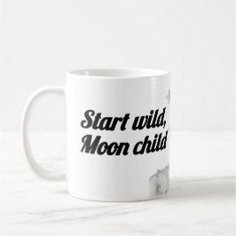 🌙 Start Wild, Moon Child Mug – Sleeping Baby on M Kaffeetasse