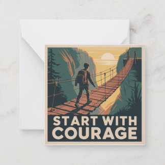 Start With Courage Mitteilungskarte
