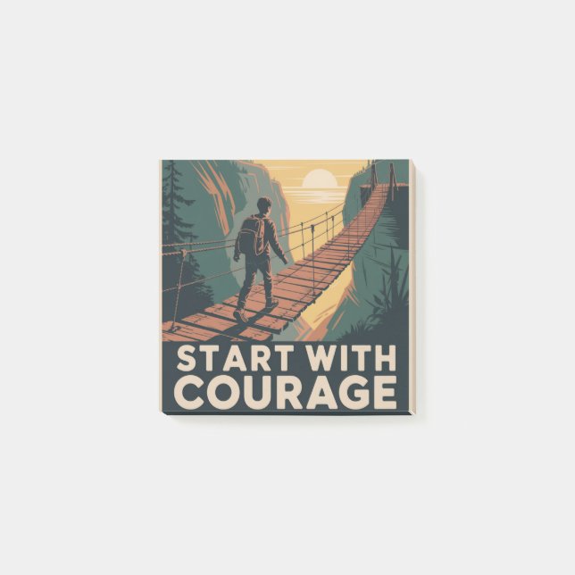 Start With Courage Post-it Klebezettel (Vorderseite)