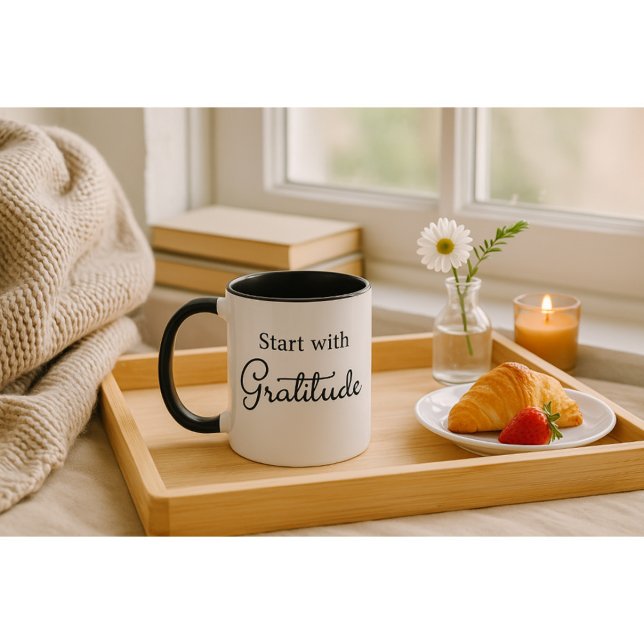 Start with Gratitude Two-Toned Tasse (Von Creator hochgeladen)