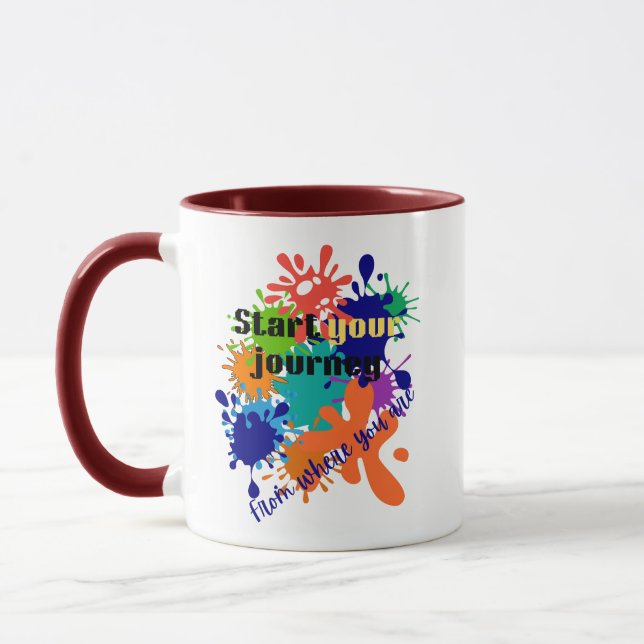 Start Your Journey Motivational Mug | Black Friday Tasse (Links)