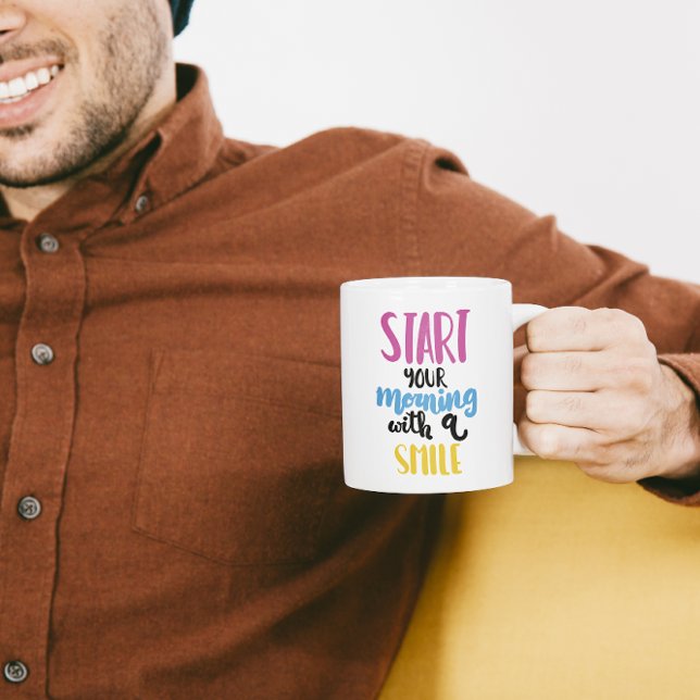 Start Your Morning with a Smile – Uplifting Mug  Kaffeetasse (Von Creator hochgeladen)