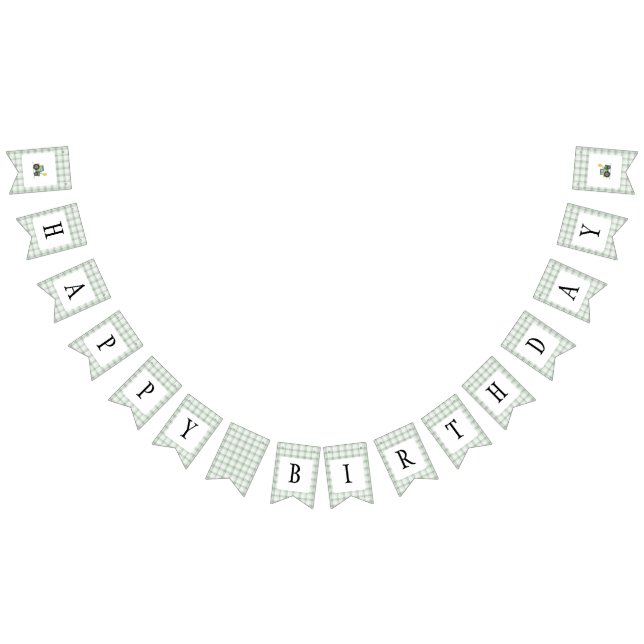 Start Your Tractor Birthday Bunting Flag Wimpelkette (Alle)