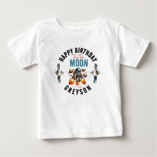 Start zum Mond 2. Geburtstag Weltraum Baby T-shirt