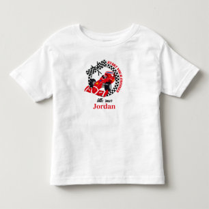 Starte deine Motoren Rotes Rennauto Geburtstag für Kleinkind T-shirt