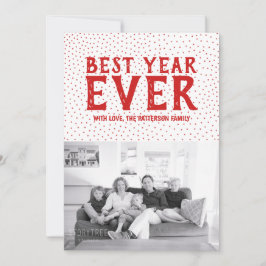 Started Best Year Ever New Year Foto Card | Rot Feiertagskarte