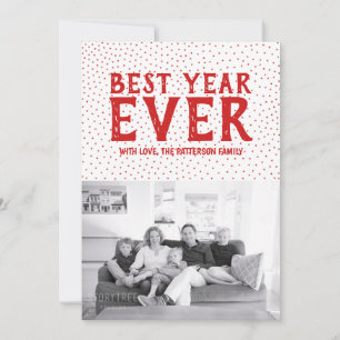 Started Best Year Ever New Year Foto Card   Rot Feiertagskarte