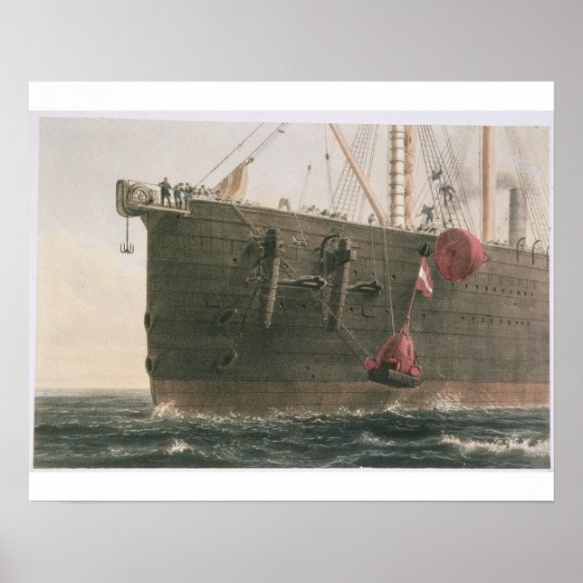 Starten des Bojen, August 8. 1865, Markierung des Poster (Vorne)