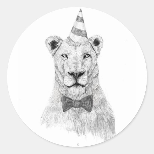 Starten des Party Runder Aufkleber (Vorderseite)