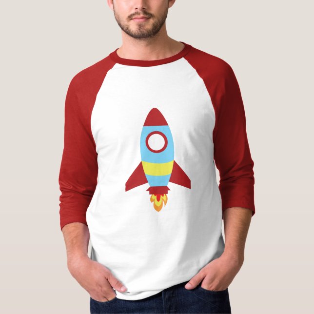 Starten des Raketenraumschiffes T-Shirt (Vorderseite)