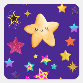 starten quadratischer aufkleber