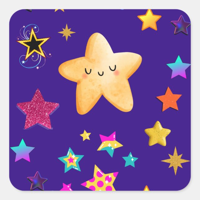 starten quadratischer aufkleber (Vorderseite)