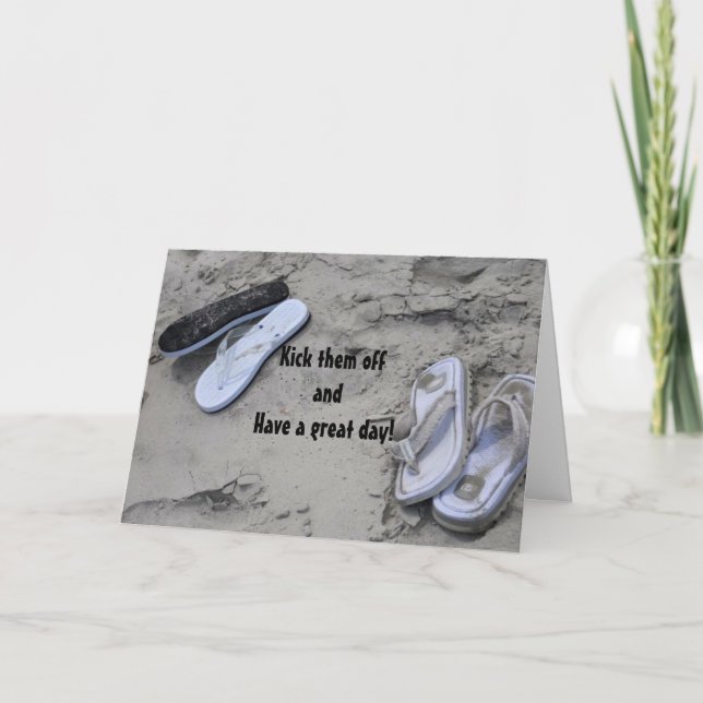 STARTEN SIE BAREFOOT UND SPASS AUF IHREM GEBURTSTA KARTE (Vorderseite)