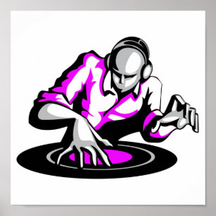 Starten Sie das Party von DJ Poster