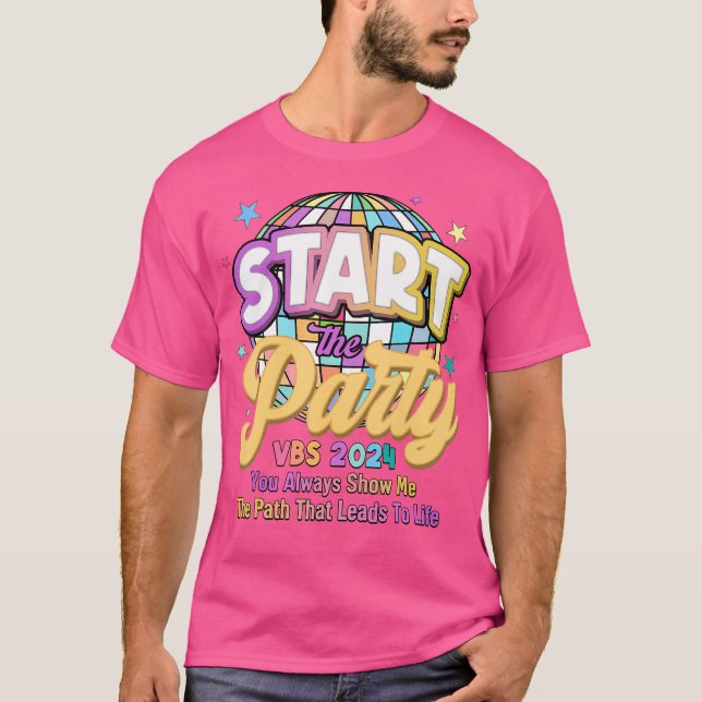 Starten Sie den Party Disco Ball VBS 2024 Show Me  T-Shirt (Vorderseite)