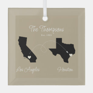 Starten Sie den Staat Family Move Ornament Aus Glas