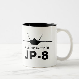 Starten Sie den Tag mit JP-8 Raptor F-22-Tasse Zweifarbige Tasse