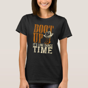 Starten Sie die Line Dance Time Country Music. T-Shirt