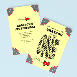 Starten Sie Ihre Motoren auf dem 1. Geburtstag Einladung