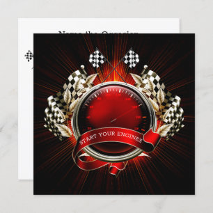 Starten Sie Ihre Motoren Einladung