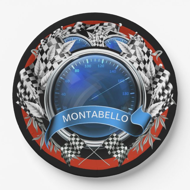 Starten Sie Ihre Motoren Pappteller (Vorderseite)