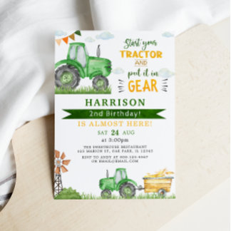 Starten Sie Ihren Traktor und legen Sie den 2. Geb Einladung
