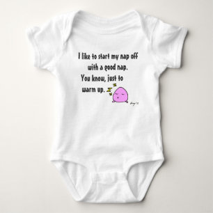 "Starten Sie mein Nickerchen mit einem guten Nicke Baby Strampler