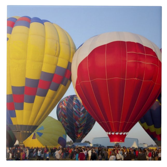 Starten von Heißluftballons Fliese (Vorderseite)