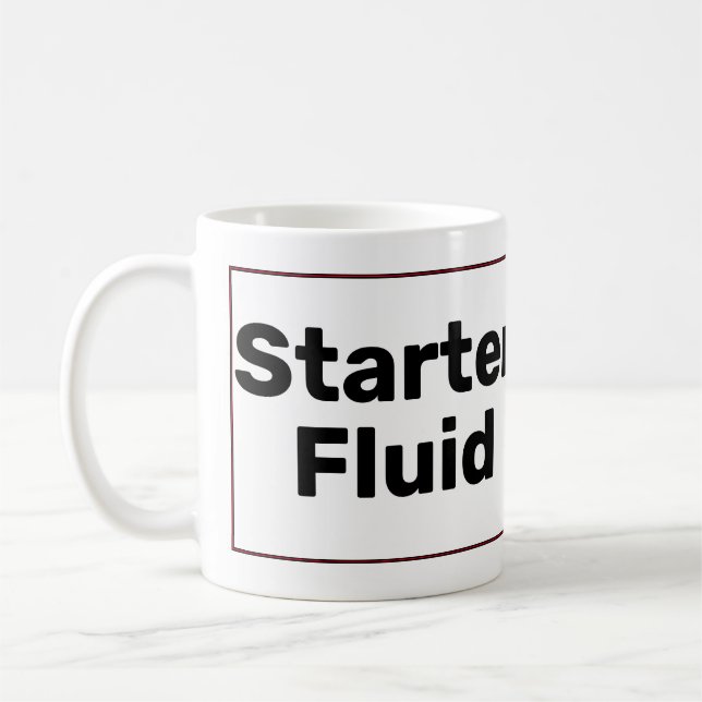 Starter Fluid Coffee Tasse (Links)