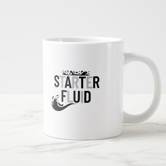 STARTER FLUID Fun Modernes, trendy Typografie Zita Jumbo-Tasse (Rechts)