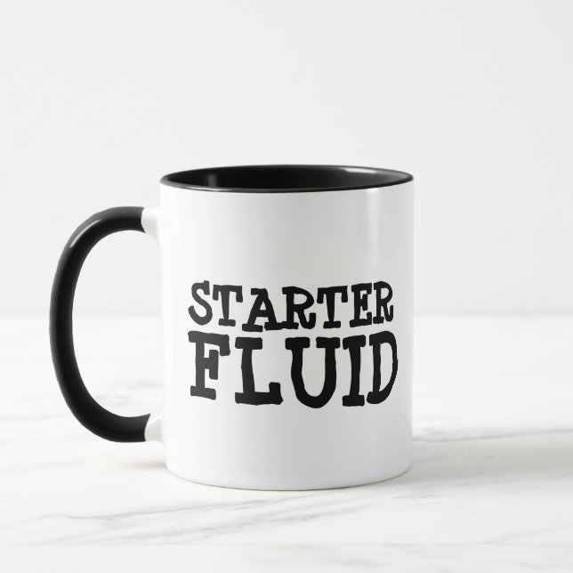 STARTER FLUID TRENDY FUNNY COFFEE TASSE (Links)