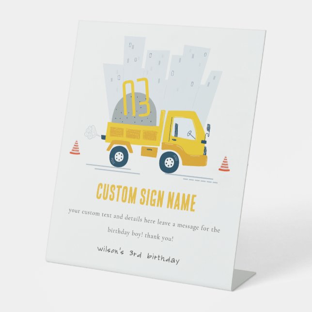 Starterpartei für den Oberwagen-Baufahrzeug Sockelschild (Vorderseite)