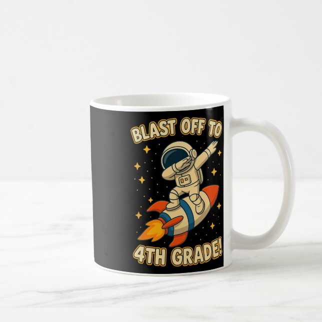 Startet ab 4. Klasse Rakete Dab Weltraum Coole Sch Kaffeetasse (Rechts)